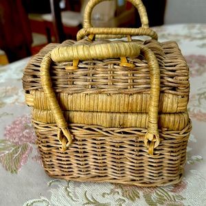 Vintage wicker basket